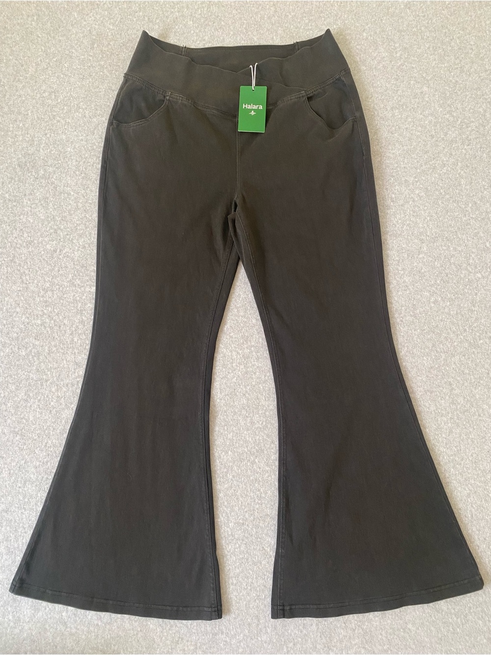 Halara Flex High Waist Crossover Pocket Washed Casual Flare Jeans XL